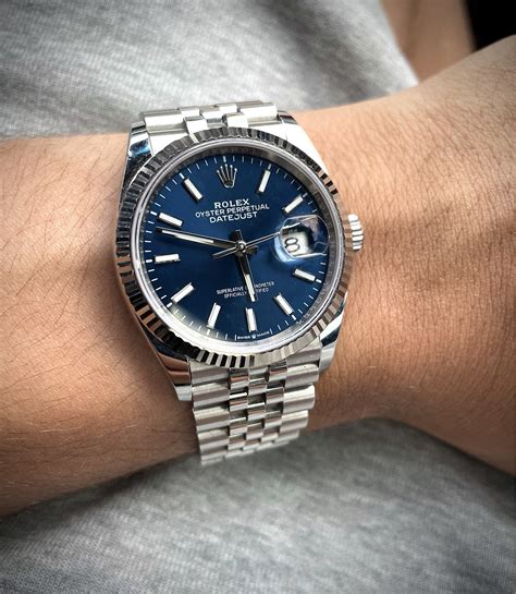 rolex 36 on wrist